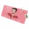 Graphics More Betty Boop Pink Polka Dots Novelty Metal Vanity Tag License Plate