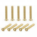 Uxcell Brass Machine Screws M4x25mm Phillips Pan Head Fastener Bolts For Furniture Office Equipment Electronics 20pcs