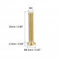 Uxcell Brass Machine Screws M4x25mm Phillips Pan Head Fastener Bolts For Furniture Office Equipment Electronics 20pcs