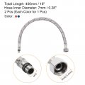 Uxcell 16inch Long Faucet Supply Line Connector 2pcs G3 8 Female Compression Thread X M10 Male Braided Short 304 Stainless