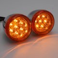 Httmt- Rear Running Brake Turn Signal Light Indicator Amber Compatible With 92-up H-d Sportster 883 1200 P N Mt224-018r-cd