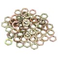 M7x0 75x2mm Carbon Steel Hex Nuts Fastener 60pcs For Screws Bolts 
