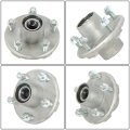 Pre-assembled Galvanized 5 On 4 Inch Trailer Hub Bearing Kit Includes Dust Cap With Rubber Plug