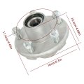 Pre-assembled Galvanized 5 On 4 Inch Trailer Hub Bearing Kit Includes Dust Cap With Rubber Plug