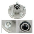 Pre-assembled Galvanized 5 On 4 Inch Trailer Hub Bearing Kit Includes Dust Cap With Rubber Plug