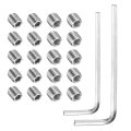 20pcs Flat Point Set Screws M4 M5 Stainless Steel Hex Socket Grub Screw With Wrench Faucets Replacement Repair Kit For Handle 