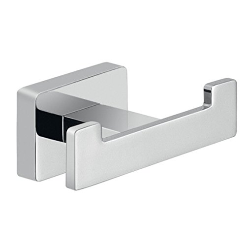 Gedy Atena Square Wall Mounted Double Hook Chrome