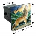 Howling Wolf Sunset Forest Butterflies Tow Trailer Hitch Cover Plug Insert