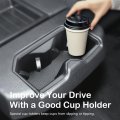 Cup Holder Insert For 2024 2025 2026 Toyota Sequoia And 2022 Tundra Center Console Rear Armrest Tpe Drink Bottle Interior Black