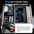 Cup Holder Insert For 2024 2025 2026 Toyota Sequoia And 2022 Tundra Center Console Rear Armrest Tpe Drink Bottle Interior Black