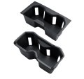 Cup Holder Insert For 2024 2025 2026 Toyota Sequoia And 2022 Tundra Center Console Rear Armrest Tpe Drink Bottle Interior Black 