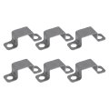 6pcs 33x24 Mm U Shaped Connector Bracket Square Tube Strap Clamp Galvanized Steel Pipe Wood Deck Fence Post Tie For Water Pipes 