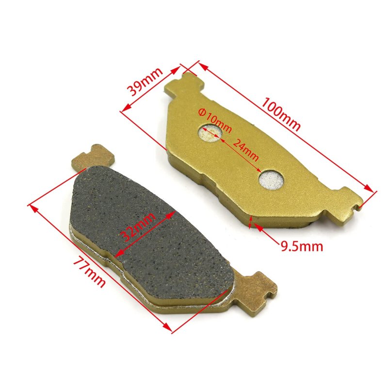 Gold Rear Disc Brake Pad Set For Motorcycles Fjr1300 Xv1900 V Star Models
