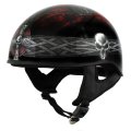 Hot Leathers Hld1008 Black Celtic Cross Motorcycle Dot Approved Skull Cap Half Helmet For Men And Women Biker X-large 