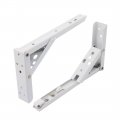 8 Inch Length Spring Design 90 Degree Folding Triangle Shelf Bracket White 2pcs 