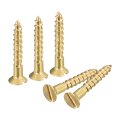 Brass Wood Screws 30pcs M1 6 X 10mm Slotted Drive Flat Head Self Tapping Screw Countersunk For Woodworking Furniture 