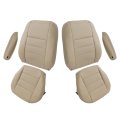 Beige Perforated Microfiber Leather Front Seat Covers For Land Rover Lr3 Discovery 3 2005 2006 2007 2008 2009 5 Piece Set With 