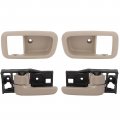 69278-0c010-e1 Door Handles Exterior Interior Front Driver Left And Passenger Side Fit 2000-2006 For Toyota Tundra 4pcs Beige 