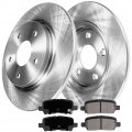 Motorbymotor Front Rear Brake Kit Rotors And Ceramic Pads Replacement For 2011-2013 Chevy Impala 2014-2016 Chevrolet Limited 