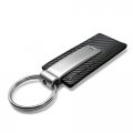 Au-tomotive Gold Carbon Fiber Rectangular Leather Key Chain For Ford Mustang Black