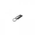 Au-tomotive Gold Carbon Fiber Rectangular Leather Key Chain For Ford Mustang Black