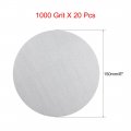 Uxcell 20 Pcs 6-inch Aluminum Oxide White Dry Hook And Loop Sanding Discs Flocking Sandpaper 1000 Grit