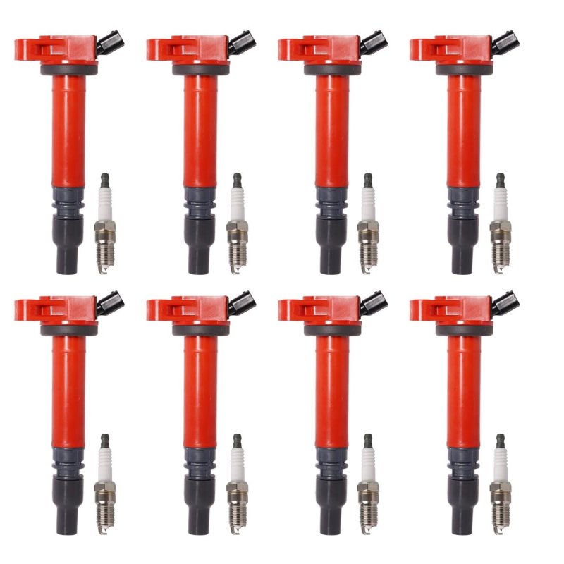 Ena Set Of 8 Red Ignition Coil With Iridium Spark Plug For Lexus Gs300 G50 Gs450h Is250 Is300 Is350 Ls460 Ls600h Rc300 Rc350 2