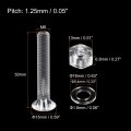 Uxcell M8 X 50mm Plastic Phillips Machine Screws With Nuts And Flat Washers Pc Head Bolts Transparent 20 Sets