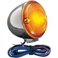 Chris Products Flat Lens Turn Signal Red Single Filament 8431r Waterproof Rear Signaling Light With Chrome Housing Dot 