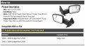 Power Door Mirror Set Of 2 Trailer Towing Manual Flip-up Heated Black Textured Compatible With 2003-2009 Dodge Ram 2500 Curved