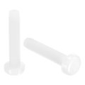 100pcs M5x25mm Threaded Nylon Phillips Cross Pan Head Machine Screws Bolts White 