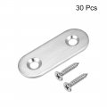 Uxcell Repair Plate 40mm X 16mm Flat Fixing Mending Bracket Connector With Screws 30 Pcs
