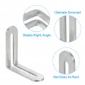 Uxcell 10pcs Adjustable L-shape Corner Brace With Slot 28 X 2 Inch Stainless Steel Slotted Right Angle Bracket For Wooden