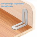 Uxcell 10pcs Adjustable L-shape Corner Brace With Slot 28 X 2 Inch Stainless Steel Slotted Right Angle Bracket For Wooden