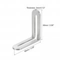 Uxcell 10pcs Adjustable L-shape Corner Brace With Slot 28 X 2 Inch Stainless Steel Slotted Right Angle Bracket For Wooden
