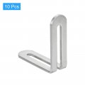 Uxcell 10pcs Adjustable L-shape Corner Brace With Slot 28 X 2 Inch Stainless Steel Slotted Right Angle Bracket For Wooden