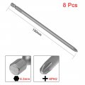 Uxcell 8 Pcs 6mm Ph2 Magnetic Phillips Screwdriver Bits 1 4 Inch Hex Shank 5 9-inch Length S2 Power Tool