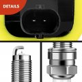 A-premium Set Of 6 Yellow Ignition Coil Pack And Iridium Spark Plugs Compatible With Jeep Grand Cherokee 2011-2015 Wrangler