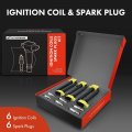 A-premium Set Of 6 Yellow Ignition Coil Pack And Iridium Spark Plugs Compatible With Jeep Grand Cherokee 2011-2015 Wrangler
