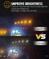 Partsam Cab Marker Light Smoke Lens Eye Shape Amber 13 Led Roof Running Lights Assembly Universal Fit Compatible With 2003-2018
