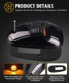 Partsam Cab Marker Light Smoke Lens Eye Shape Amber 13 Led Roof Running Lights Assembly Universal Fit Compatible With 2003-2018
