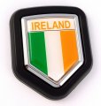 Ireland Irish Flag Car Truck Black Shield Grill Badge Grille Chrome Emblem 2 6 X 3 1