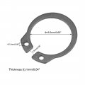 Uxcell 20mm External Circlips C-clip Retaining Shaft Snap Rings 65mn 100pcs