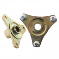 Rear Axle Wheel Hubs For Go Kart Racing Mini Bike Left And Right Pair 3 Stud 17t Spline 78mm 07 In Bolt Pattern Fits 6 Rims
