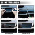 Motoforti Universal Car Air Conditioner Vent Outlet Trims Interior Accessories Decorative Filler Insert Strip Line 5m 16 4ft