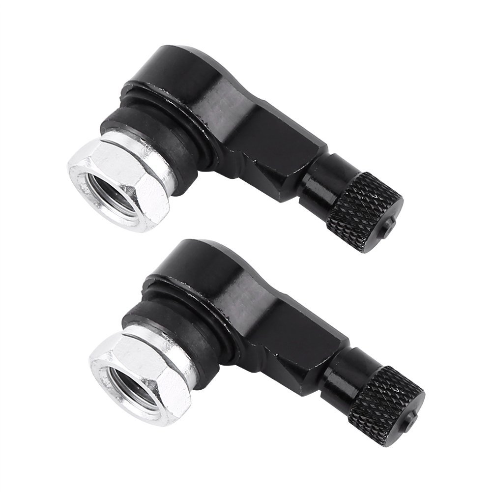 90 Degree Angled Tire Valve Stems Cover Adapter For Car Motorcycle Bike Scooter Black
