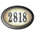 Qualarc Inc Edgewood Oval Lighted Address Plaque Pewter Lto-1302-pw 