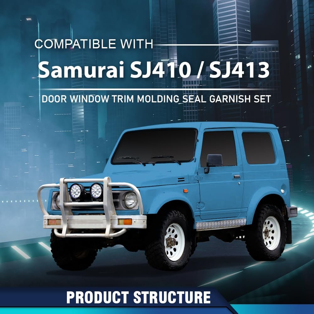 Door Window Trim Molding Seal Garnish Whisker Set For Suzuki Samurai Sj410 Sj413 Jimny