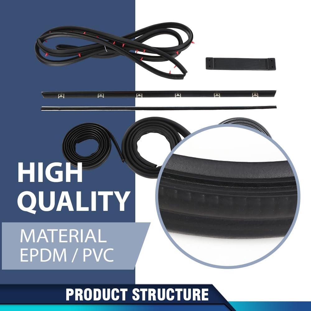 Door Window Trim Molding Seal Garnish Whisker Set For Suzuki Samurai Sj410 Sj413 Jimny