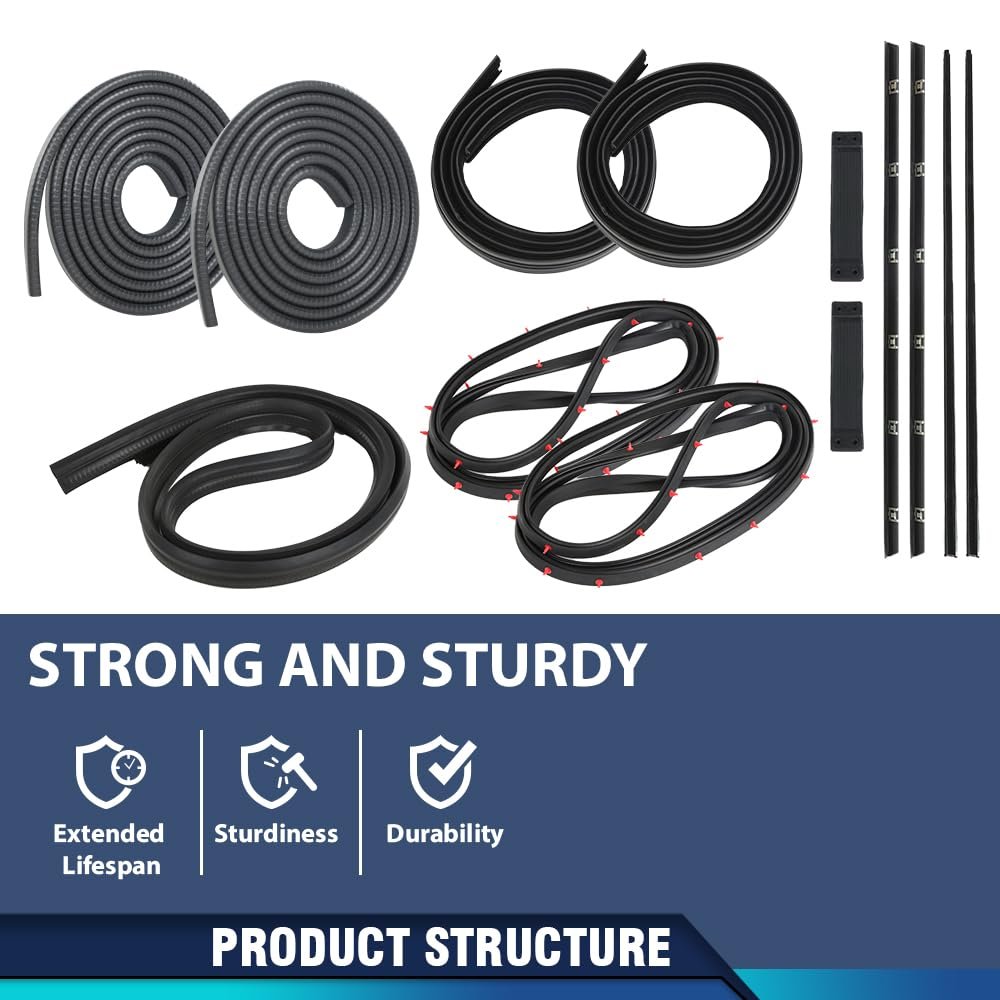 Door Window Trim Molding Seal Garnish Whisker Set For Suzuki Samurai Sj410 Sj413 Jimny